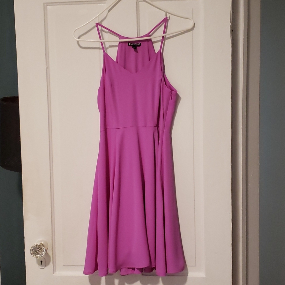 Express Size Small Skater Dress in Pink/Purple